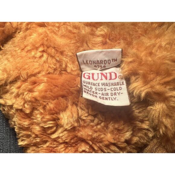 VTG GUND LION LEONARDO STUFFED 4754 PLUSH SOFT WEIGHTED PAWS 22”Gentle Giant - Picture 5 of 8